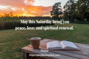 Saturday Prayer