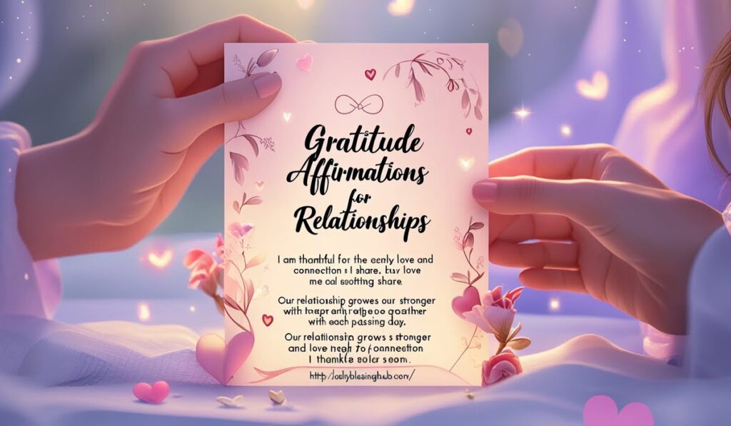 Gratitude Affirmations for Relationships