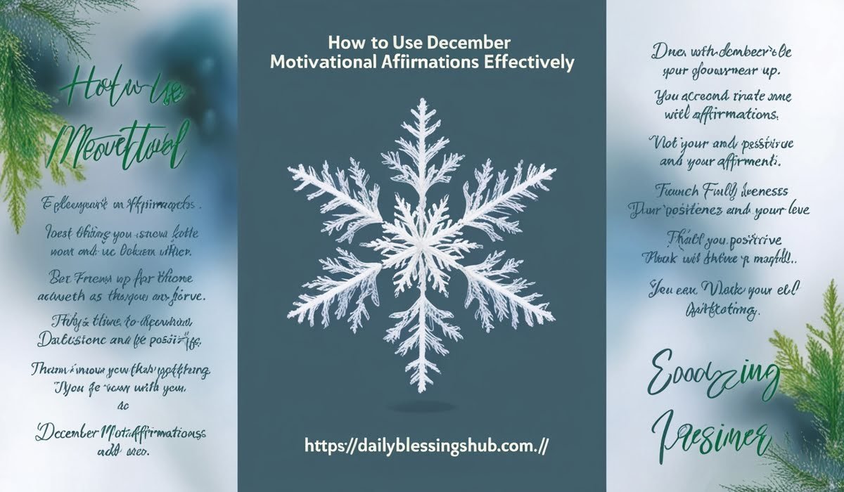 90 December Motivational Affirmations: Stay Inspired and Empowered This ...