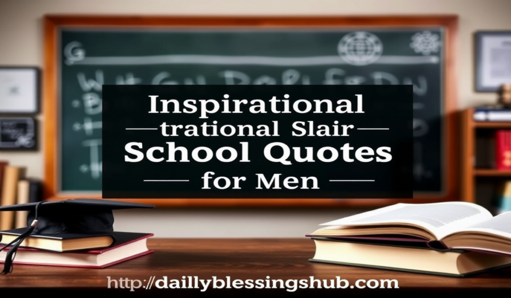  Inspirational School Quotes for Men