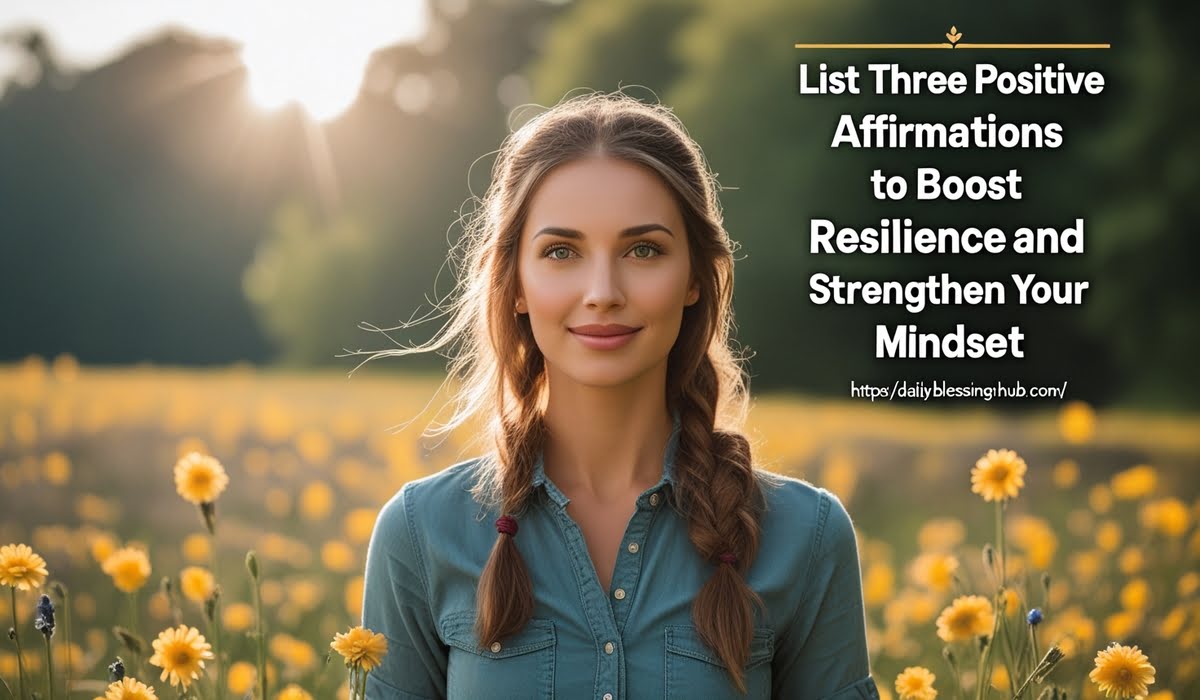 List Three Positive Affirmations to Boost Resilience and Strengthen Your Mindset