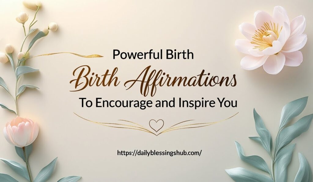 Birth Affirmations: Top 10 Positive Statements to Empower Your Labor and Transform Your Birth Experience 6 Powerful Birth Affirmations to Encourage and Inspire You