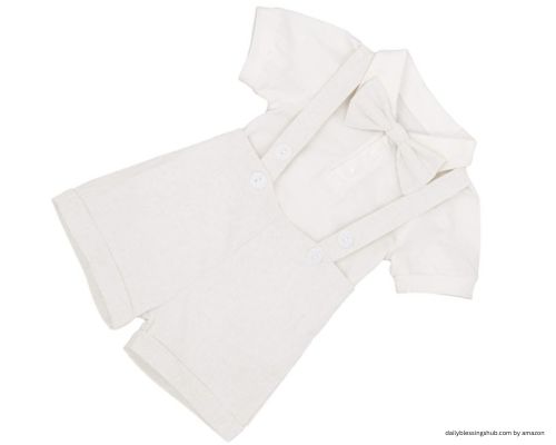 baby boy blessing outfit lds Baby Boy Baptism Christening Outfit Bowtie Dress Shirt Suspenders Shorts Summer Wedding Party Formal Ring Bearer Suits
