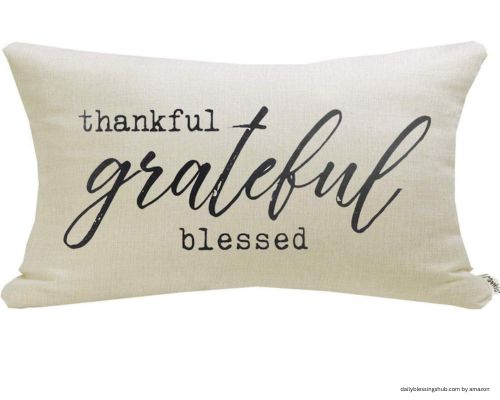 Meekio Farmhouse Pillow Covers with Thankful Grateful Blessed Quote 12 x 20 Farmhouse Rustic Décor Lumbar Pillow Covers with Saying Housewarming Gifts Family Room Décor. bless your heart pillow