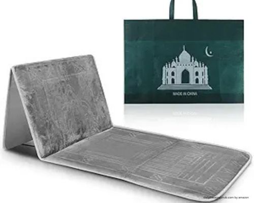 Timgle Foldable Prayer Mat Prayer Rug with Backrest Folding Meditation Chair with Storage Bag Soft Meditation Rug Praying Mat Praying Carpet. prayer stations seats for sale